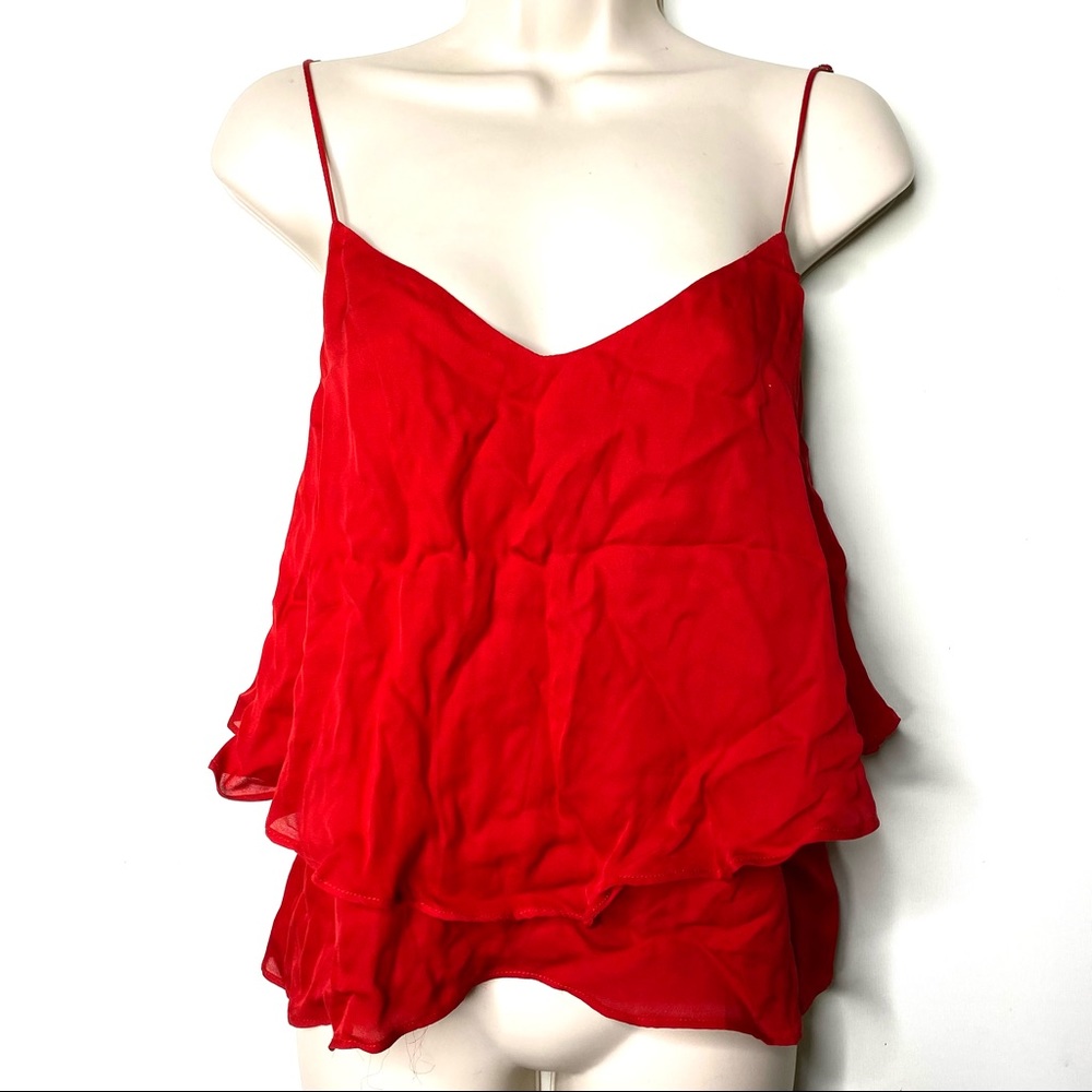 Myne Red Silk Cami Blouse 2